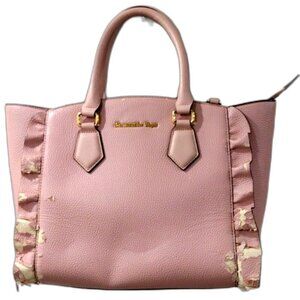 Samantha Vega Flutter Pink Leather 2 ways Bag - Women's Fashion, 14x14x5.5-in